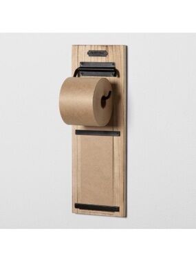 NWT Hearth & Hand Magnolia Wood & Metal Hanging Note Roll